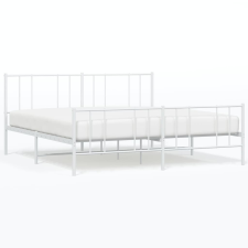 vidaXL fehér fém ágykeret fej- és lábtámlával 193 x 203 cm (352553) ágy és ágykellék