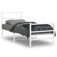vidaXL fehér fém ágykeret fej- és lábtámlával 75 x 190 cm ágy és ágykellék