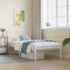 vidaXL fehér fém ágykeret fej- és lábtámlával 80x200 cm ágy és ágykellék