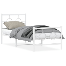 vidaXL fehér fém ágykeret fej- és lábtámlával 80x200 cm ágy és ágykellék