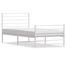 vidaXL fehér fém ágykeret fej- és lábtámlával 80x200 cm (352377) ágy és ágykellék