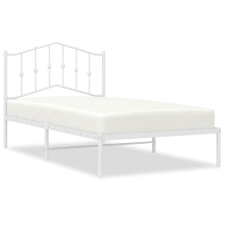 vidaXL fehér fém ágykeret fejtámlával 100x190 cm (373832) ágy és ágykellék