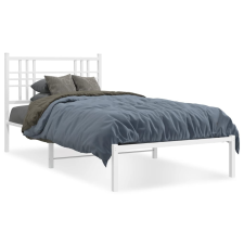 vidaXL fehér fém ágykeret fejtámlával 107x203 cm ágy és ágykellék