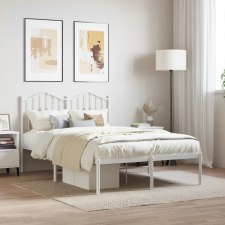 vidaXL fehér fém ágykeret fejtámlával 120 x 200 cm ágy és ágykellék