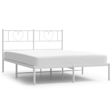 vidaXL fehér fém ágykeret fejtámlával 120 x 200 cm (355510) ágy és ágykellék