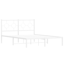 vidaXL fehér fém ágykeret fejtámlával 140 x 190 cm (376275) ágy és ágykellék