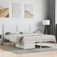 vidaXL fehér fém ágykeret fejtámlával 150 x 200 cm ágy és ágykellék