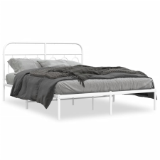 vidaXL fehér fém ágykeret fejtámlával 150 x 200 cm ágy és ágykellék