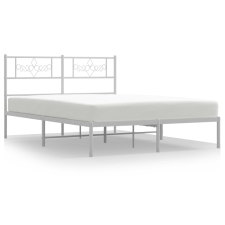 vidaXL fehér fém ágykeret fejtámlával 150 x 200 cm (355318) ágy és ágykellék