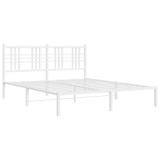 vidaXL fehér fém ágykeret fejtámlával 150 x 200 cm (376375) ágy és ágykellék