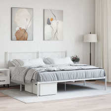 vidaXL fehér fém ágykeret fejtámlával 180 x 200 cm ágy és ágykellék