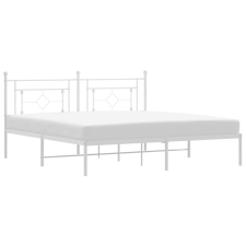 vidaXL fehér fém ágykeret fejtámlával 180 x 200 cm (374392) ágy és ágykellék