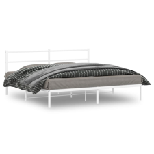 vidaXL fehér fém ágykeret fejtámlával 183 x 213 cm ágy és ágykellék