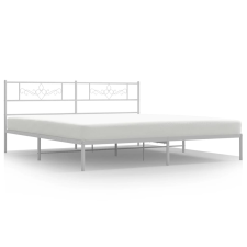 vidaXL fehér fém ágykeret fejtámlával 183 x 213 cm (355321) ágy és ágykellék