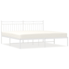 vidaXL fehér fém ágykeret fejtámlával 183 x 213 cm (373745) ágy és ágykellék