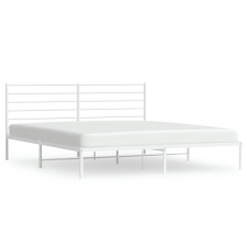 vidaXL fehér fém ágykeret fejtámlával 193 x 203 cm (352374) ágy és ágykellék