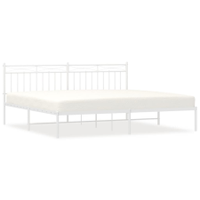 vidaXL fehér fém ágykeret fejtámlával 193 x 203 cm (373746) ágy és ágykellék
