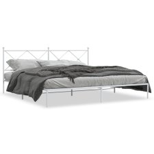 vidaXL fehér fém ágykeret fejtámlával 200 x 200 cm ágy és ágykellék