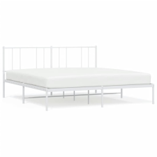 vidaXL fehér fém ágykeret fejtámlával 200 x 200 cm (352536) ágy és ágykellék