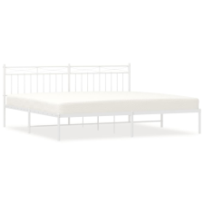vidaXL fehér fém ágykeret fejtámlával 200 x 200 cm (373747) ágy és ágykellék
