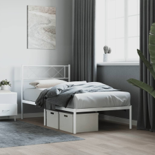 vidaXL fehér fém ágykeret fejtámlával 75 x 190 cm ágy és ágykellék