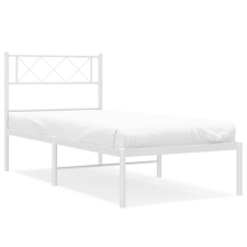 vidaXL fehér fém ágykeret fejtámlával 75 x 190 cm (372316) ágy és ágykellék