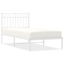 vidaXL fehér fém ágykeret fejtámlával 90x190 cm (373732) ágy és ágykellék