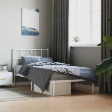 vidaXL fehér fém ágykeret fejtámlával 90x200 cm ágy és ágykellék
