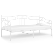 vidaXL fehér fém kanapéágykeret 90 x 200 cm (324762) ágy és ágykellék