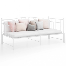 vidaXL fehér fém kihúzható kanapéágykeret 90 x 200 cm ágy és ágykellék