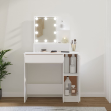 vidaXL fehér fésülködőasztal LED-del 86,5 x 35 x 136 cm bútor