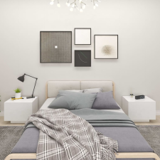 vidaXL fehér forgácslap éjjeliszekrény 100 x 35 x 40 cm bútor