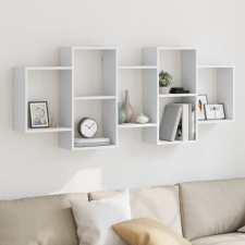 vidaXL fehér forgácslap fali polc 159 x 18 x 65 cm bútor