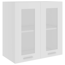vidaXL fehér forgácslap függő üvegszekrény 60 x 31 x 60 cm (802521) bútor