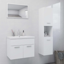 vidaXL fehér forgácslap fürdőszobai bútorszett fürdőszoba bútor