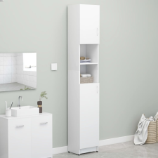 vidaXL fehér forgácslap fürdőszobaszekrény 32 x 25,5 x 190 cm fürdőszoba bútor