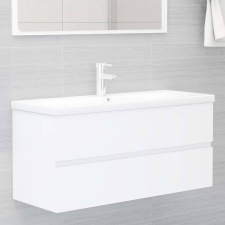 vidaXL fehér forgácslap mosdószekrény 100 x 38,5 x 45 cm fürdőszoba bútor