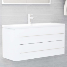 vidaXL Fehér forgácslap mosdószekrény 100 x 38,5 x 48 cm fürdőszoba bútor