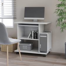 vidaXL fehér forgácslap számítógépasztal 80 x 50 x 75 cm íróasztal