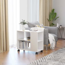 vidaXL Fehér forgácslap tálalóasztal 70 x 35 x 55 cm bútor
