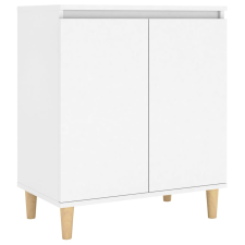 vidaXL fehér forgácslap tálalószekrény tömör falábakkal 60x35x70 cm (806067) bútor