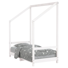 vidaXL fehér gyerek tömör fenyőfa ágykeret 70 x 140 cm (835707) bútor