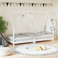 vidaXL fehér gyerek tömör fenyőfa ágykeret 80 x 200 cm ágy és ágykellék