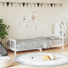 vidaXL fehér gyerek tömör fenyőfa ágykeret 80 x 200 cm kiságy, babaágy