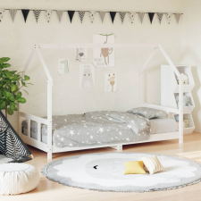 vidaXL Fehér gyerek tömör fenyőfa ágykeret 90x190 cm ágy és ágykellék