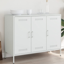 vidaXL fehér hidegen hengerelt acél tálalószekrény 100,5 x 39 x 79 cm bútor