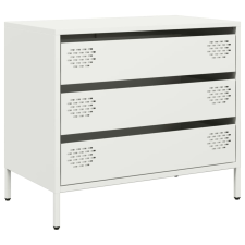 vidaXL fehér hidegen hengerelt acél tálalószekrény 68x39x58,5 cm (851297) bútor