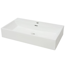 vidaXL Fehér kerámia mosdó csaptelep furattal 76x42,5x14,5 cm (142348) szaniter