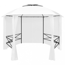 vidaXL Fehér kerti pavilon függönyökkel 360 x 312 x 265 cm 180 g/m² kerti bútor