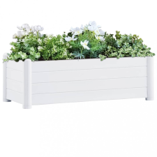 vidaXL Fehér kerti PP magaságyás 100 x 43 x 35 cm kerti dekoráció